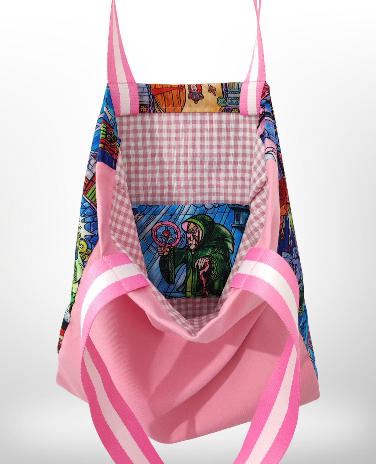 Sac fourre-tout rose La Belle et la Bête