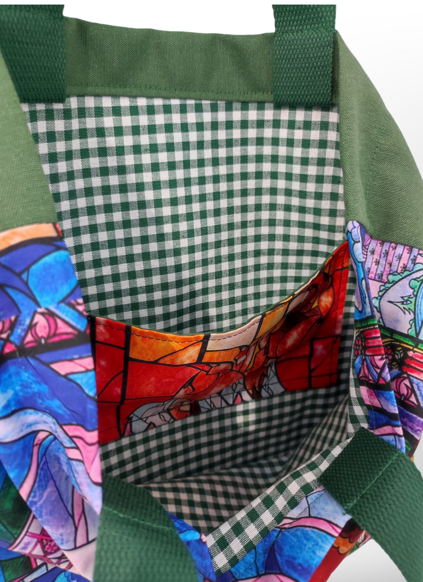 Sac fourre-tout vert La Belle et la Bête