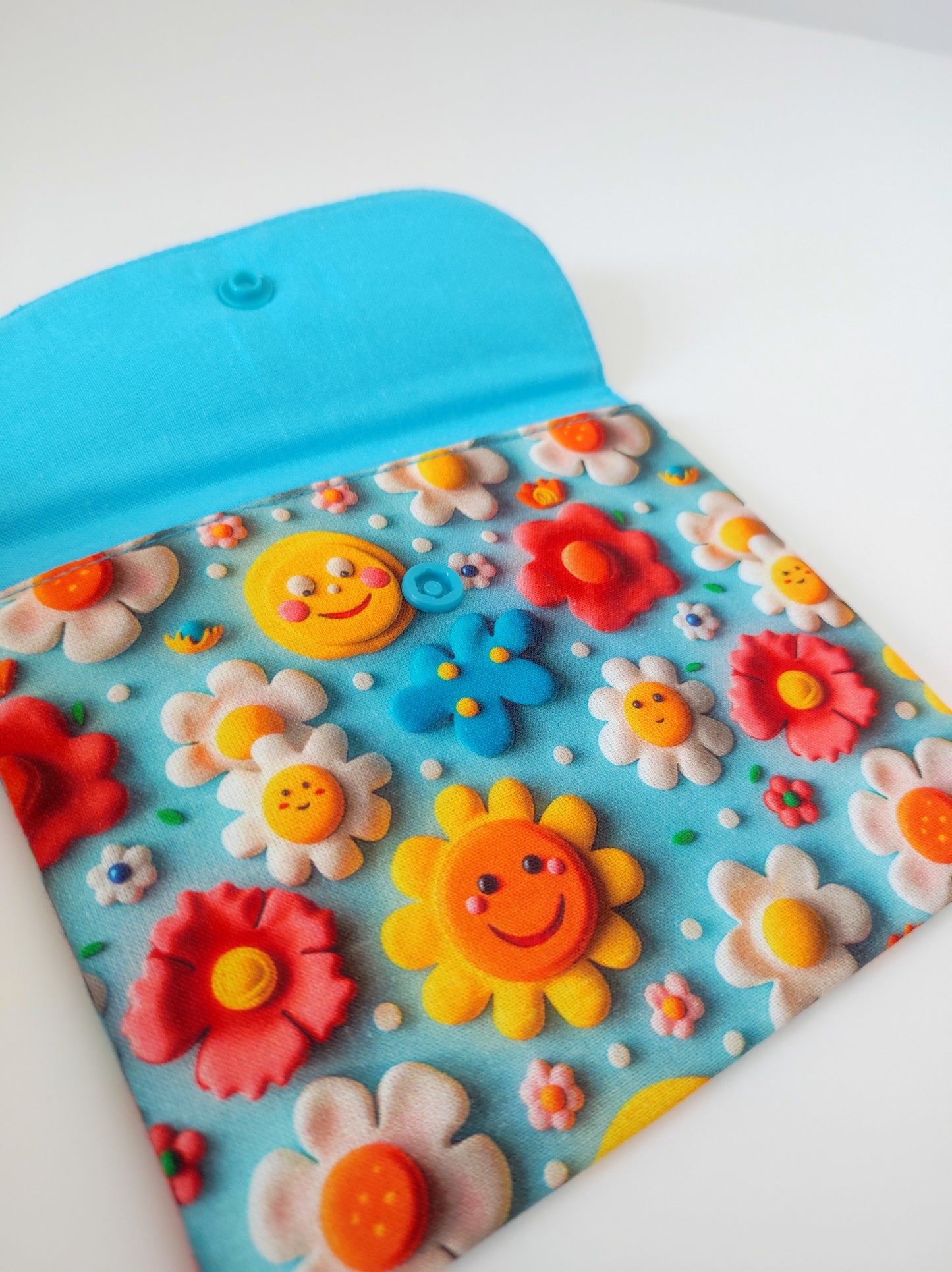 Mini trousse de toilette - Fleurs bleues 3D