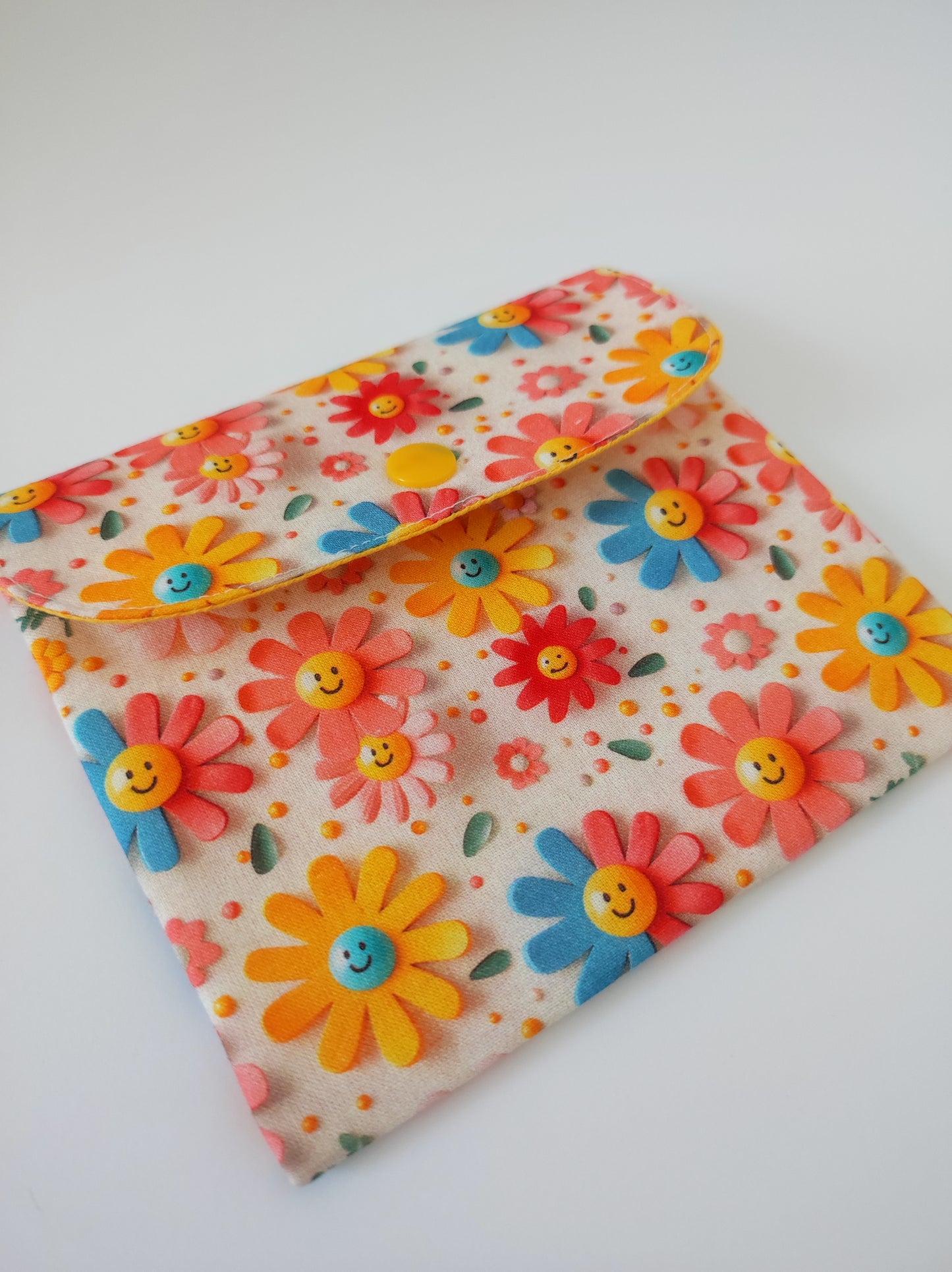 Mini trousse de toilette - Fleurs moutarde 3D