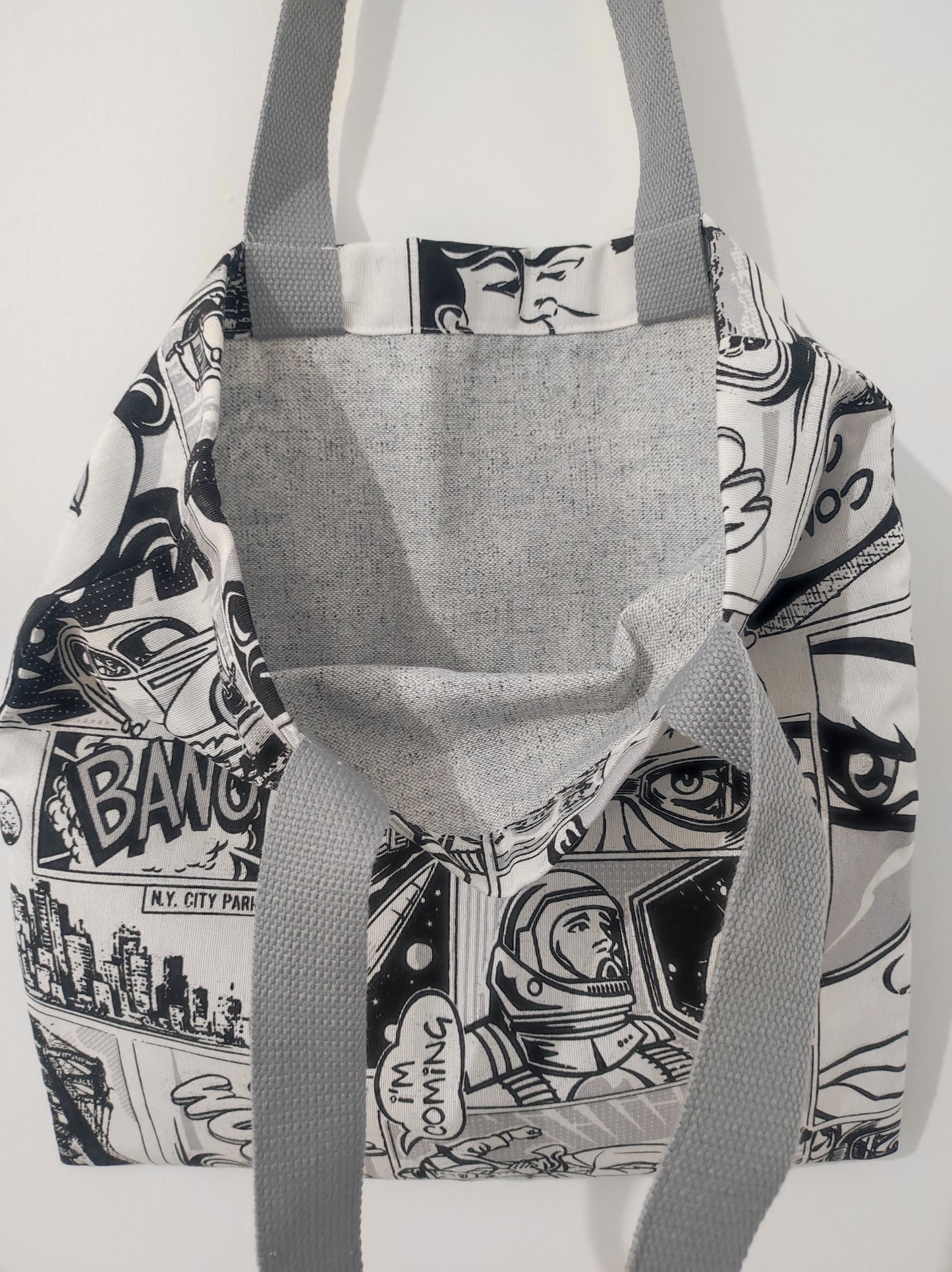Tote Bag - Comic blanco y negro