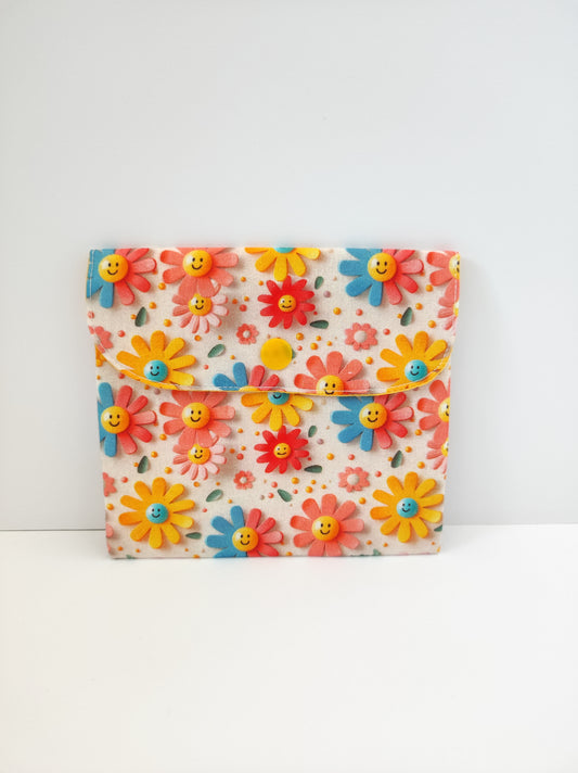 Mini trousse de toilette - Fleurs moutarde 3D